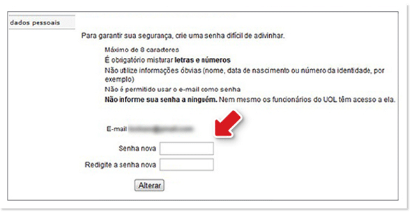 UOL - Tutorial - Como alterar sua senha UOL?